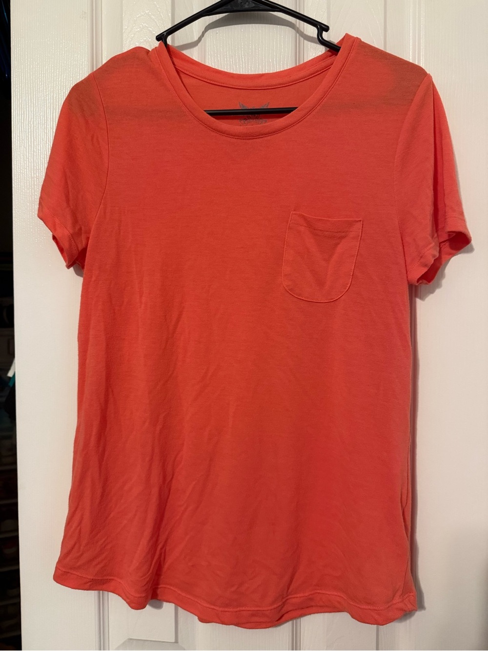 Faded Glory Coral Short-Sleeve Pocket Tee